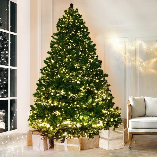 Jingle Jollys 2.4M 8FT Christmas Tree Xmas 3190 LED Lights Warm White 1436 Tips | Outdoor Decorations & Lights