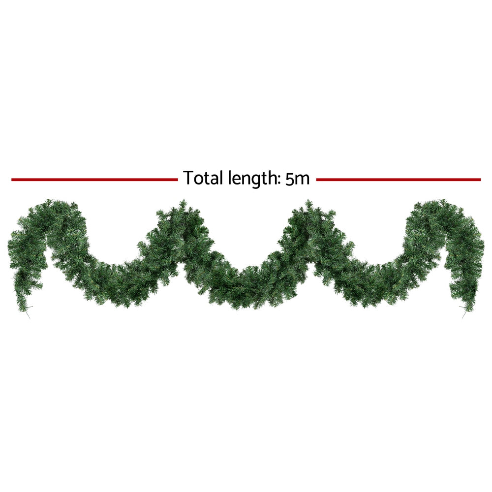 5m LED Christmas Garland - 380 Tips Decoration | Christmas Wreaths & Garlands - photo 6