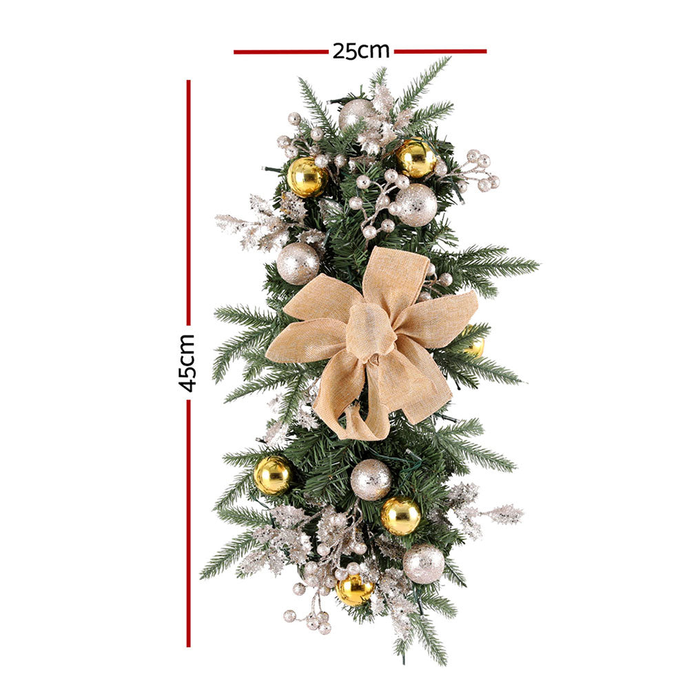 Hanging Christmas Garland 45cm Staircase Door Party Decor, Christmas Wreaths & Garlands