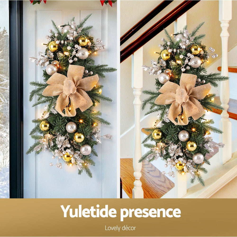 Christmas Wreaths & Garlands - Hanging Christmas Garland 45cm Staircase Door Party Decor