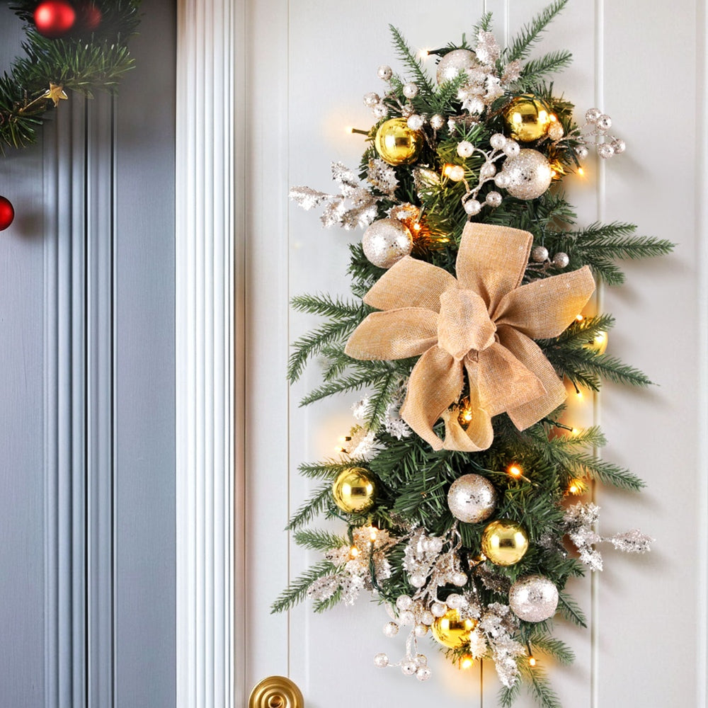 Hanging Christmas Garland 45cm Staircase Door Party Decor | Christmas Wreaths & Garlands