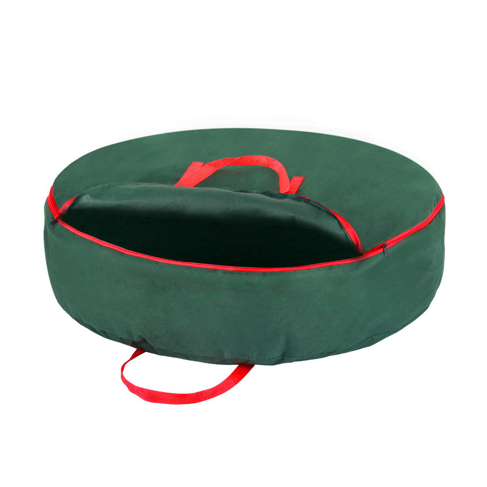 Christmas Garland Wreath Storage Bag Baubles Ornaments Container with Clothing & Wardrobe Storage