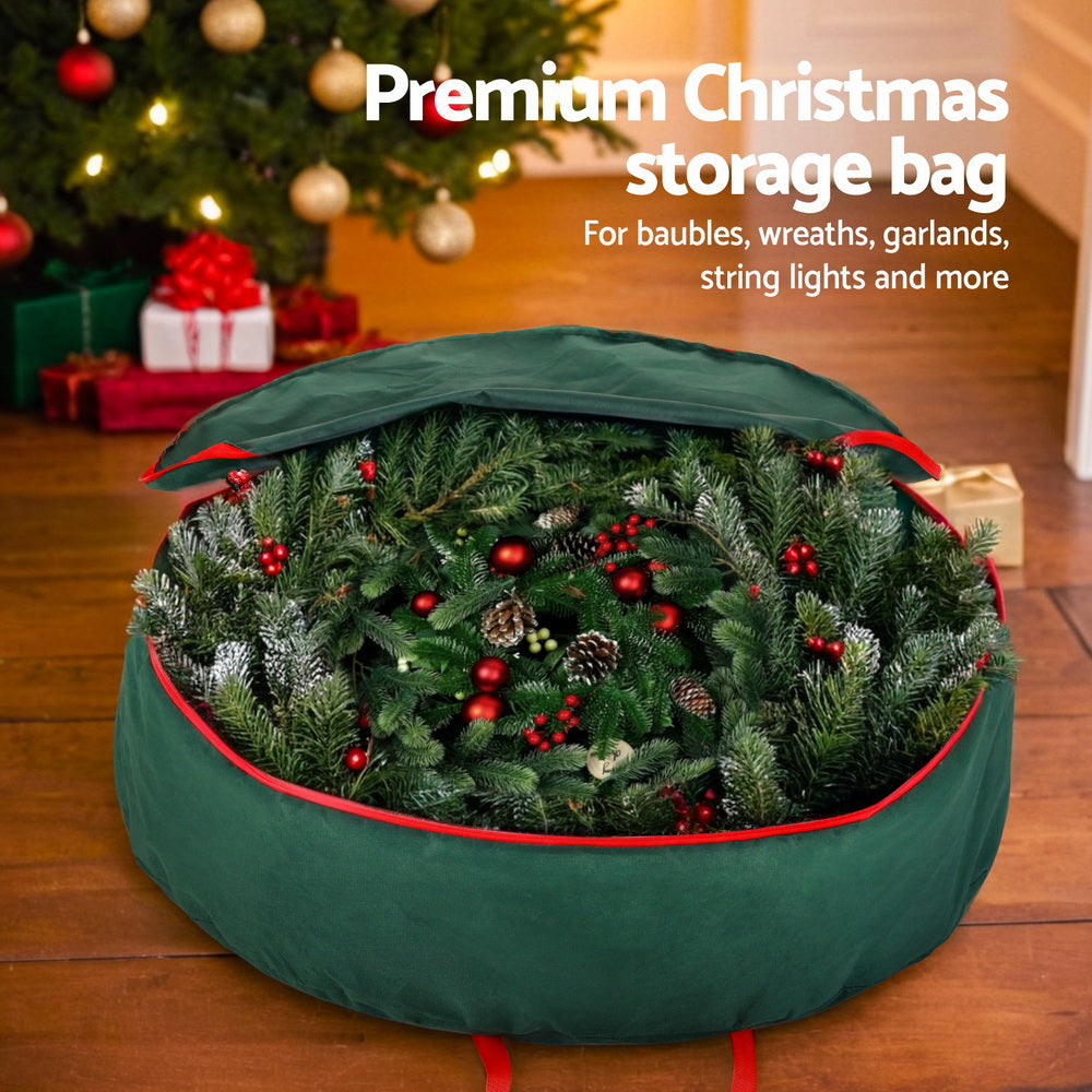 Clothing & Wardrobe Storage - Christmas Garland Wreath Storage Bag Baubles Ornaments Container