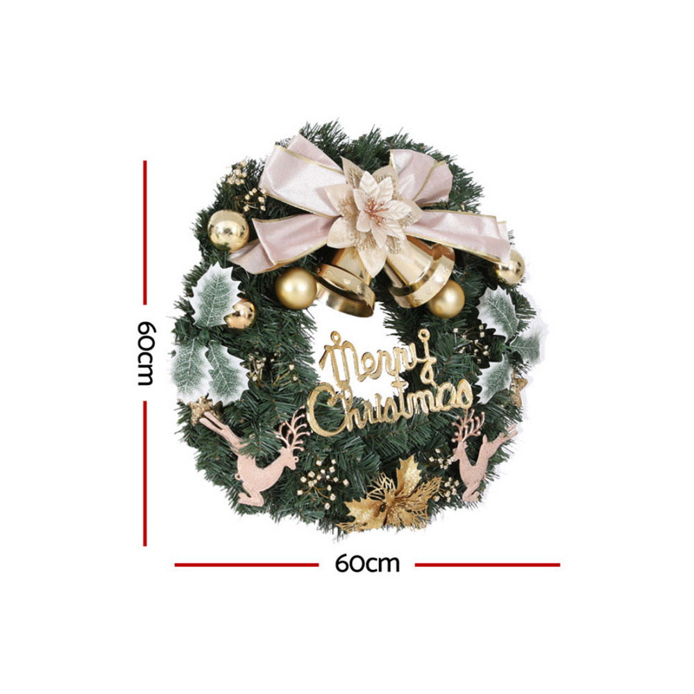 Christmas Wreath 60CM Garland Flowers Baubles Party Decorations, Christmas Wreaths & Garlands