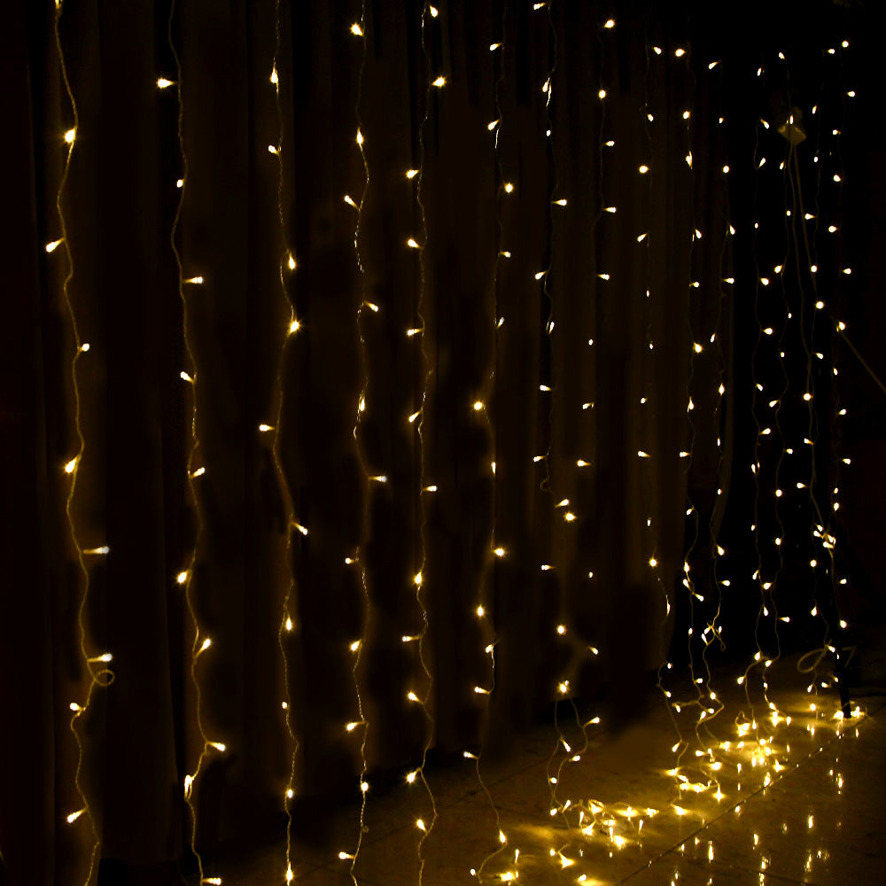 Christmas Lights 6Mx3M 600 LED Curtain Light Decorations Warm, Jingle Jollys White Xmas