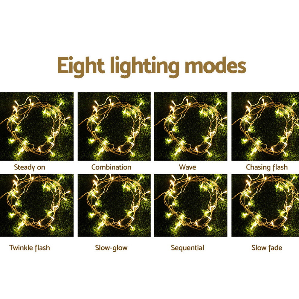 Christmas Lights 6Mx3M 600 LED Curtain Light Decorations Warm - Jingle Jollys White Xmas