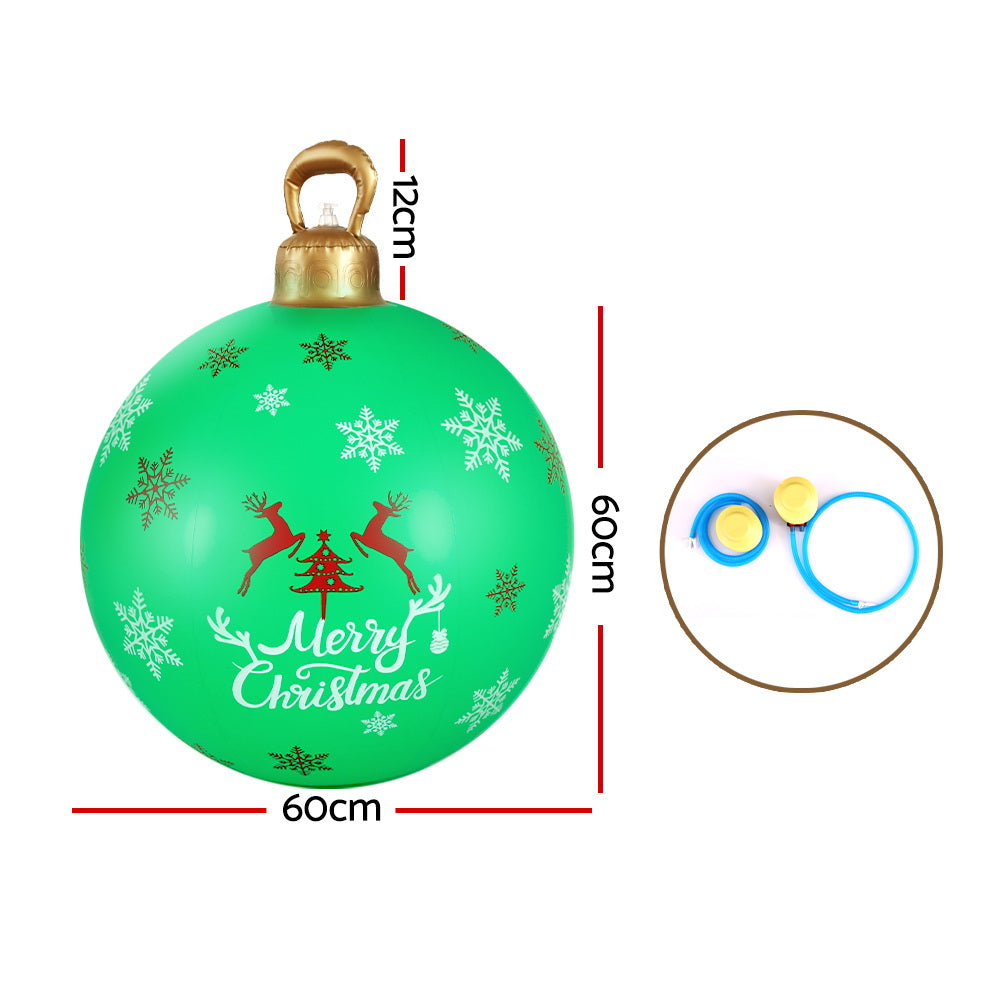 Jolly Christmas Delight 60cm Giant Green Bauble Inflatable Decoration | 60Cm