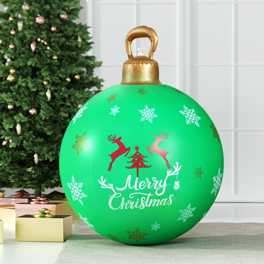 Green colour - Jolly Christmas Delight 60cm Giant Green Bauble Inflatable Decoration