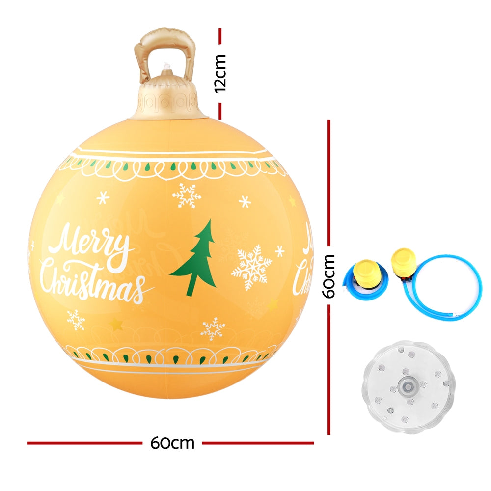 Christmas Inflatable Ball 60cm Led Illuminated Xmas Decoration, Christmas Decorations