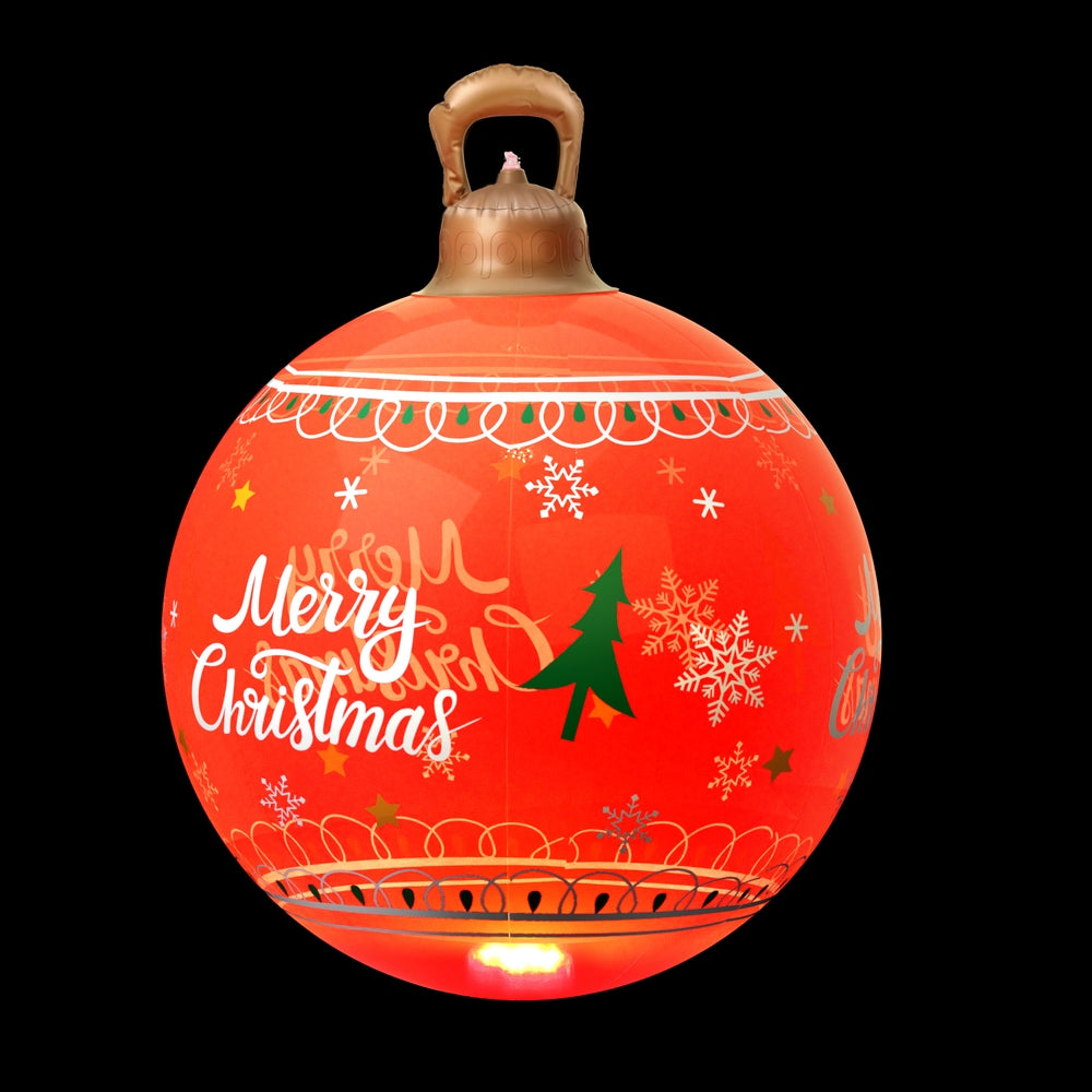 Red colour - Christmas Inflatable Ball 60cm Led Illuminated Xmas Decoration Red