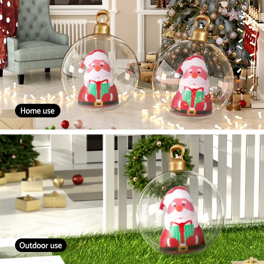 Christmas Decorations - 60cm Santa Christmas Inflatable Bauble