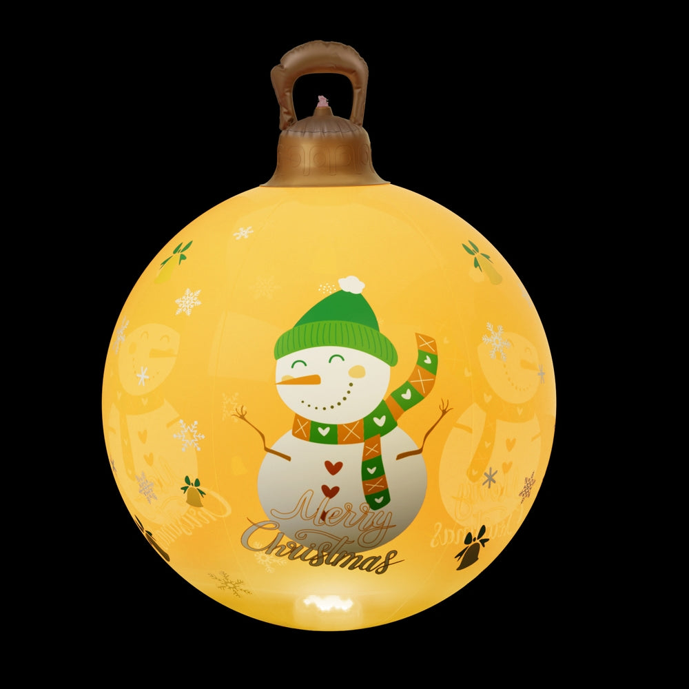 Christmas Inflatable Ball 60cm Led Illuminated Snowman Xmas Decor | 60Cm