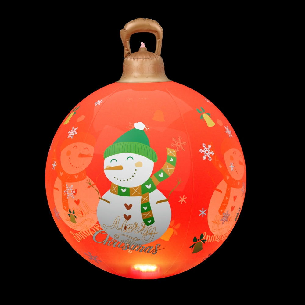 Christmas Inflatable Ball 60cm Illuminated Led Snowman Xmas Decor | 60Cm