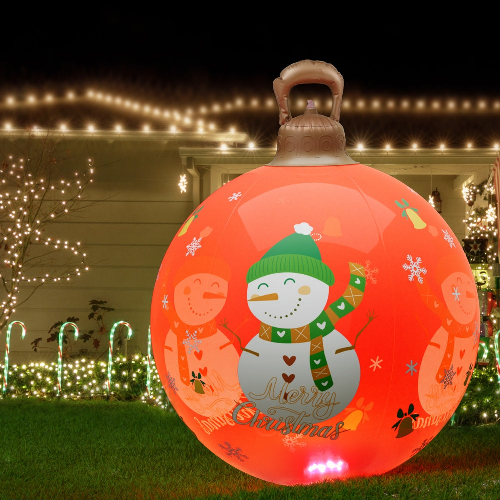 Christmas Inflatable Ball 60cm Illuminated Led Snowman Xmas Decor | Christmas Decorations