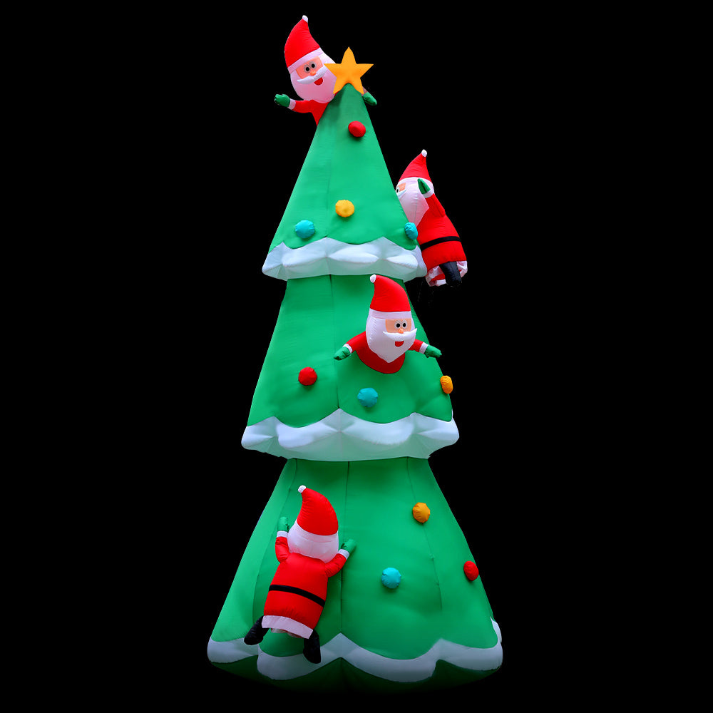 Jingle Jollys 5M Christmas Inflatable Santa on Christmas Tree Xmas Decor LED | Christmas Decorations - photo 6