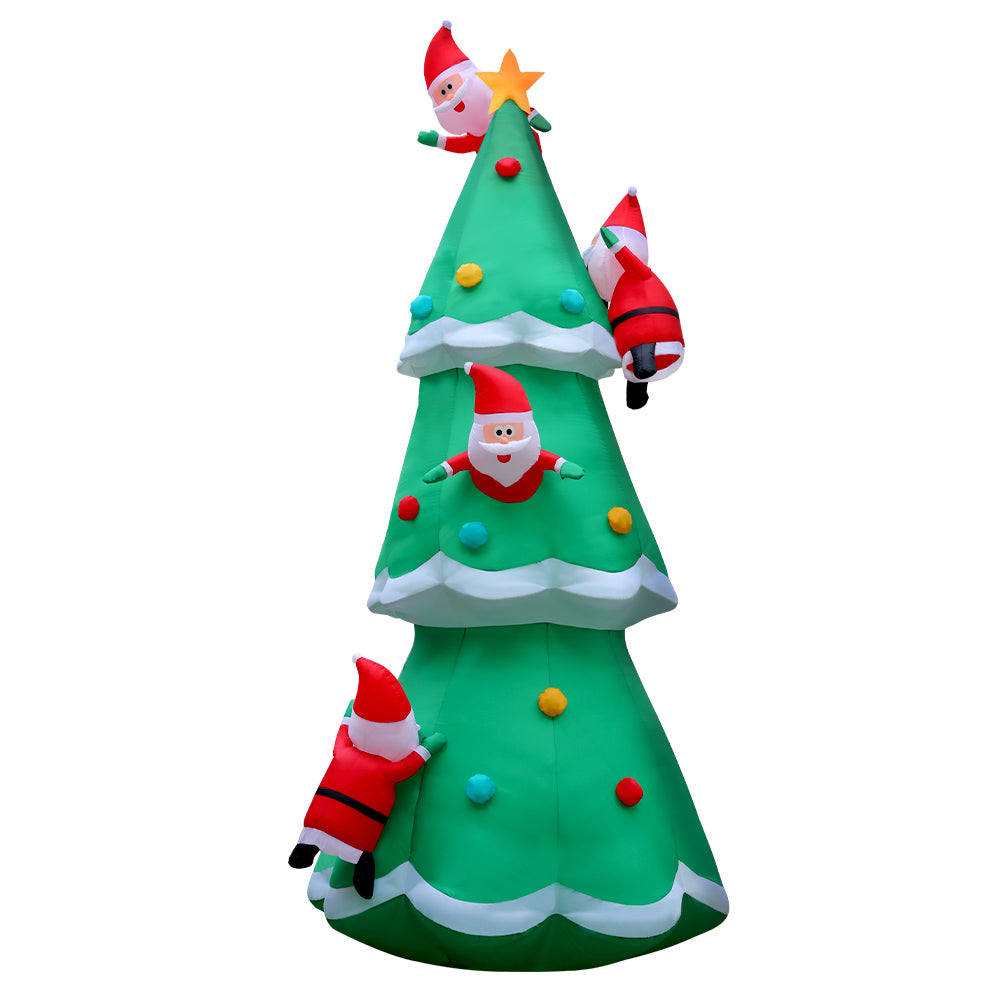 Jingle Jollys 5M Christmas Inflatable Santa on Christmas Tree Xmas Decor LED with Christmas Decorations - photo 8