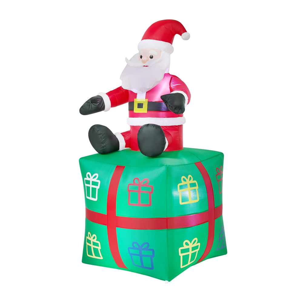 Christmas Inflatable Santa Gift Box 100x100x180cm