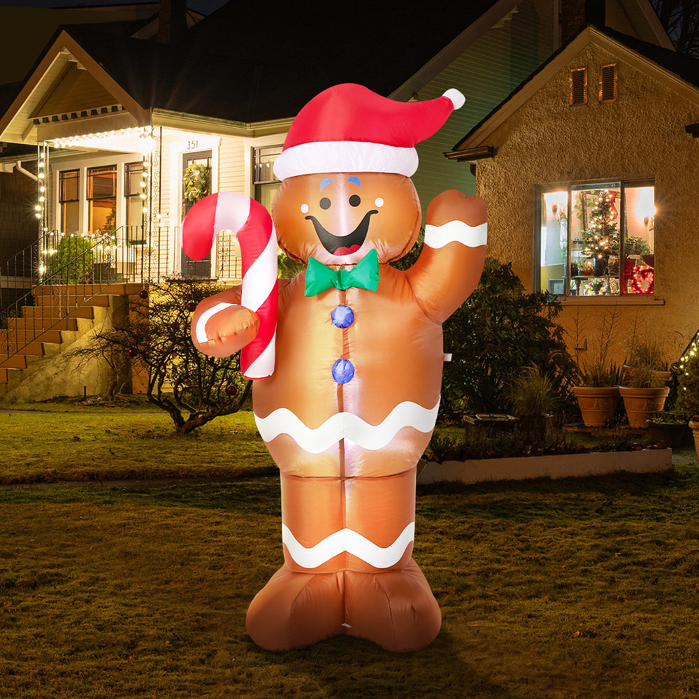 Christmas Inflatable Gingerbread Man LED 78x45x150cm