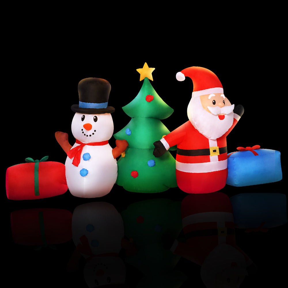 Jingle Jollys Christmas Tree 2.7M Inflatable Snowman Lights Outdoor Decorations | Christmas Decorations - photo 6