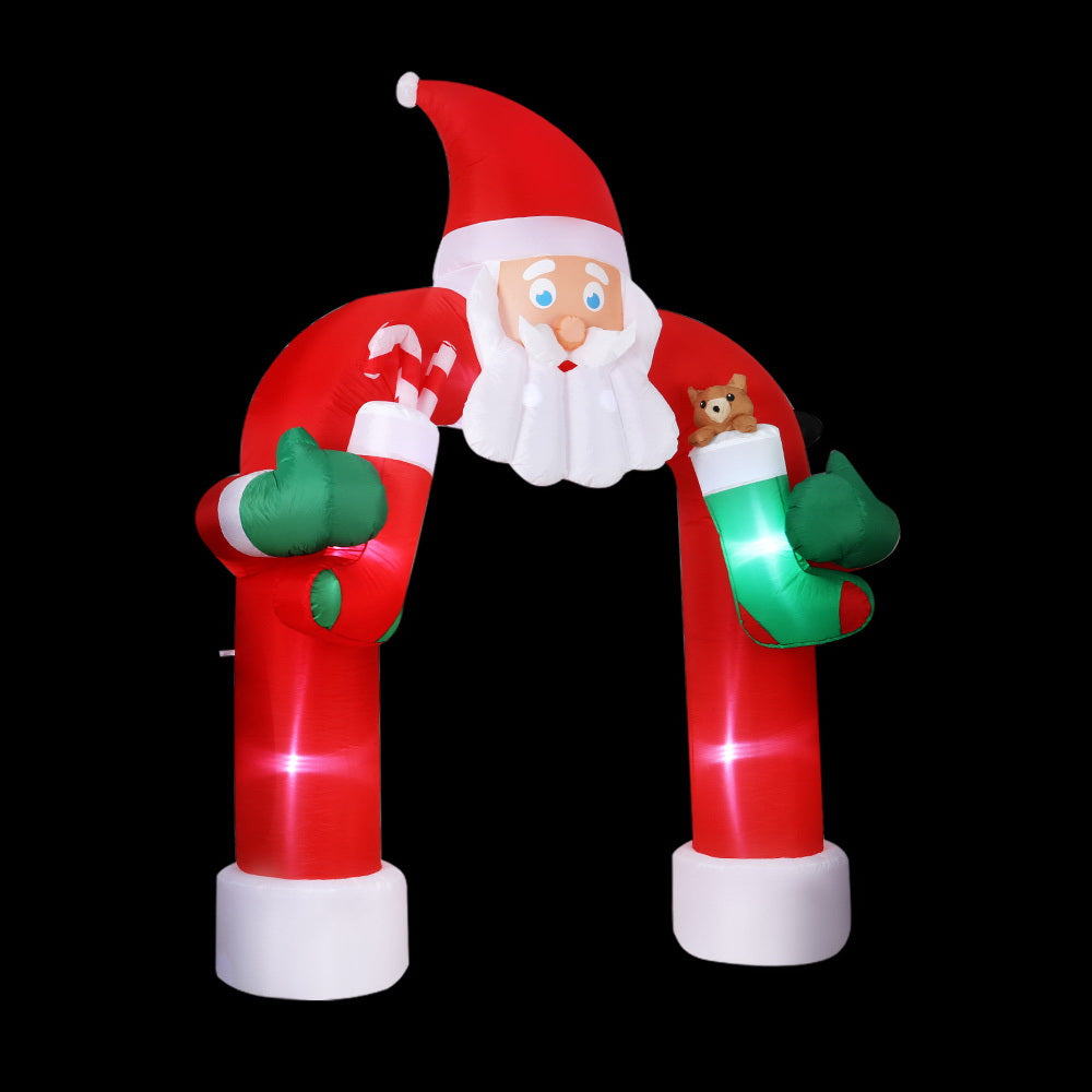 Jingle Jollys Christmas Inflatable Santa Archway 2.3M Outdoor Decorations Lights | Christmas Decorations - photo 6