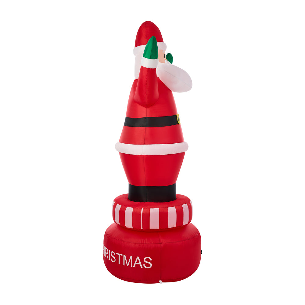 2.4M Christmas Inflatable Spinning Santa Claus with LED Light