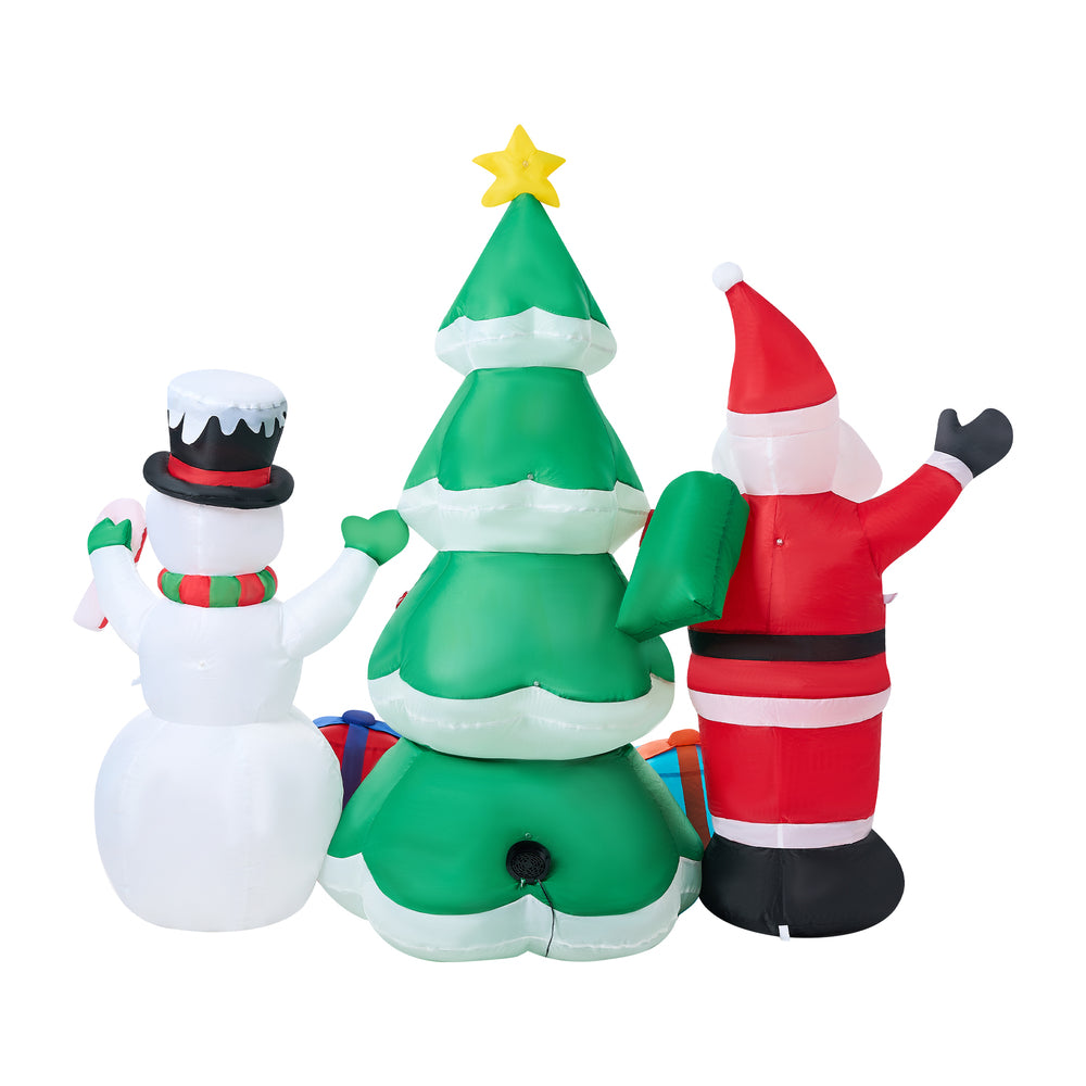 2.4M Set of 3 Christmas Inflatables with LED Lights Holiday Outdoor Decor