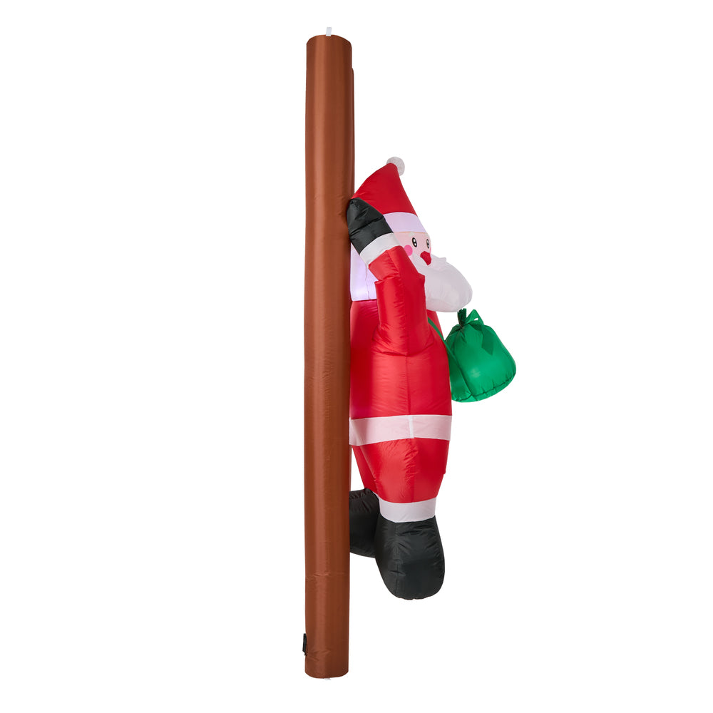 Christmas Inflatable Santa Ladder LED 84x82x244cm