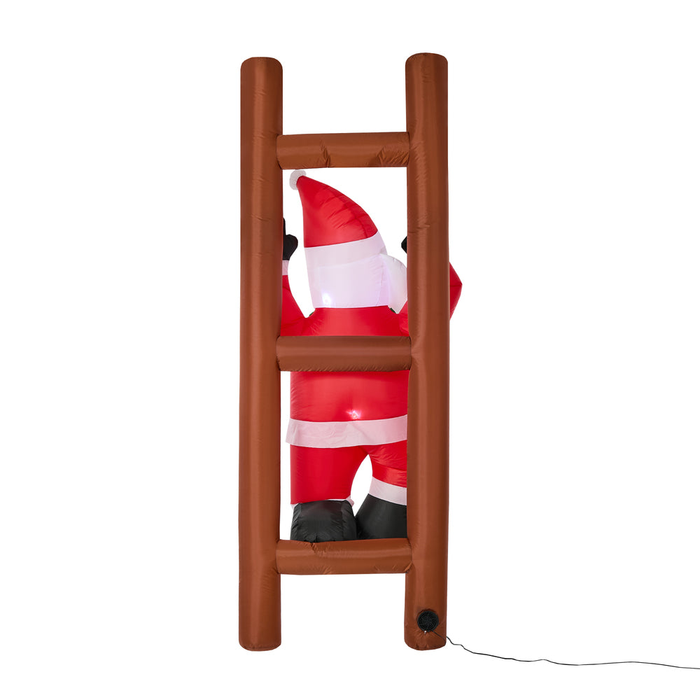 Christmas Inflatable Santa Ladder LED 84x82x244cm