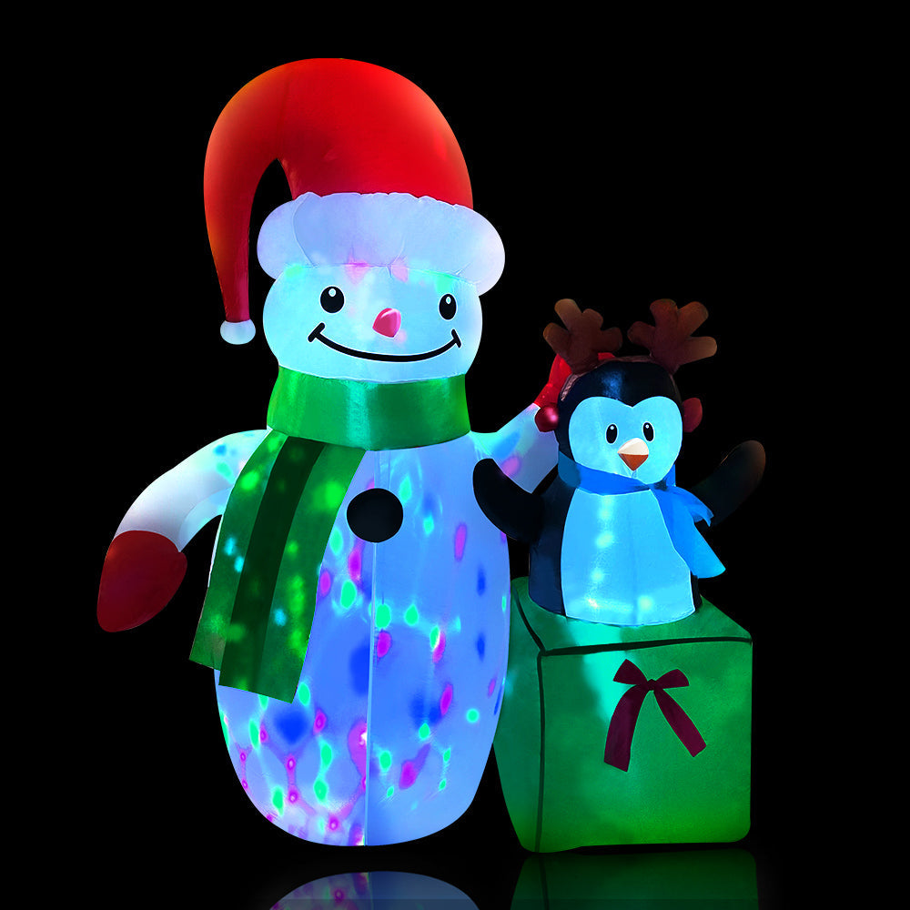 Jingle Jollys Inflatable Christmas 1.8M Snowman LED Lights Outdoor Decorations | Christmas Decorations - photo 6