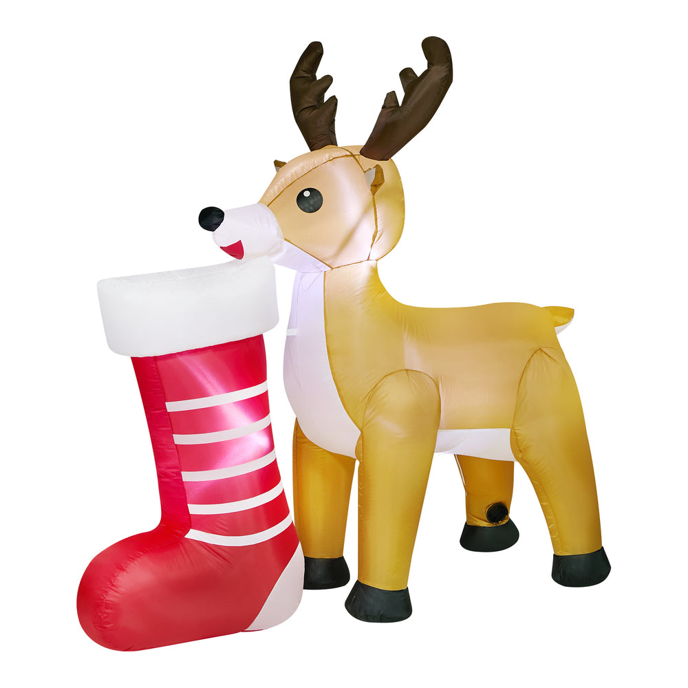 Christmas Inflatable Reindeer LED Light 180x71x186cm