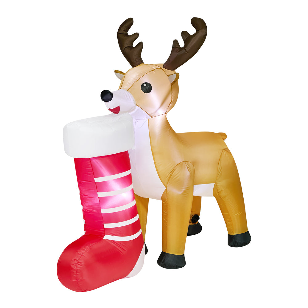 Christmas Inflatable Reindeer LED Light 180x71x186cm
