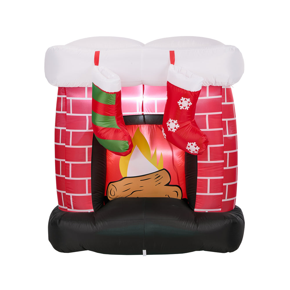 Christmas Inflatable Fireplace LED 135x78x150cm