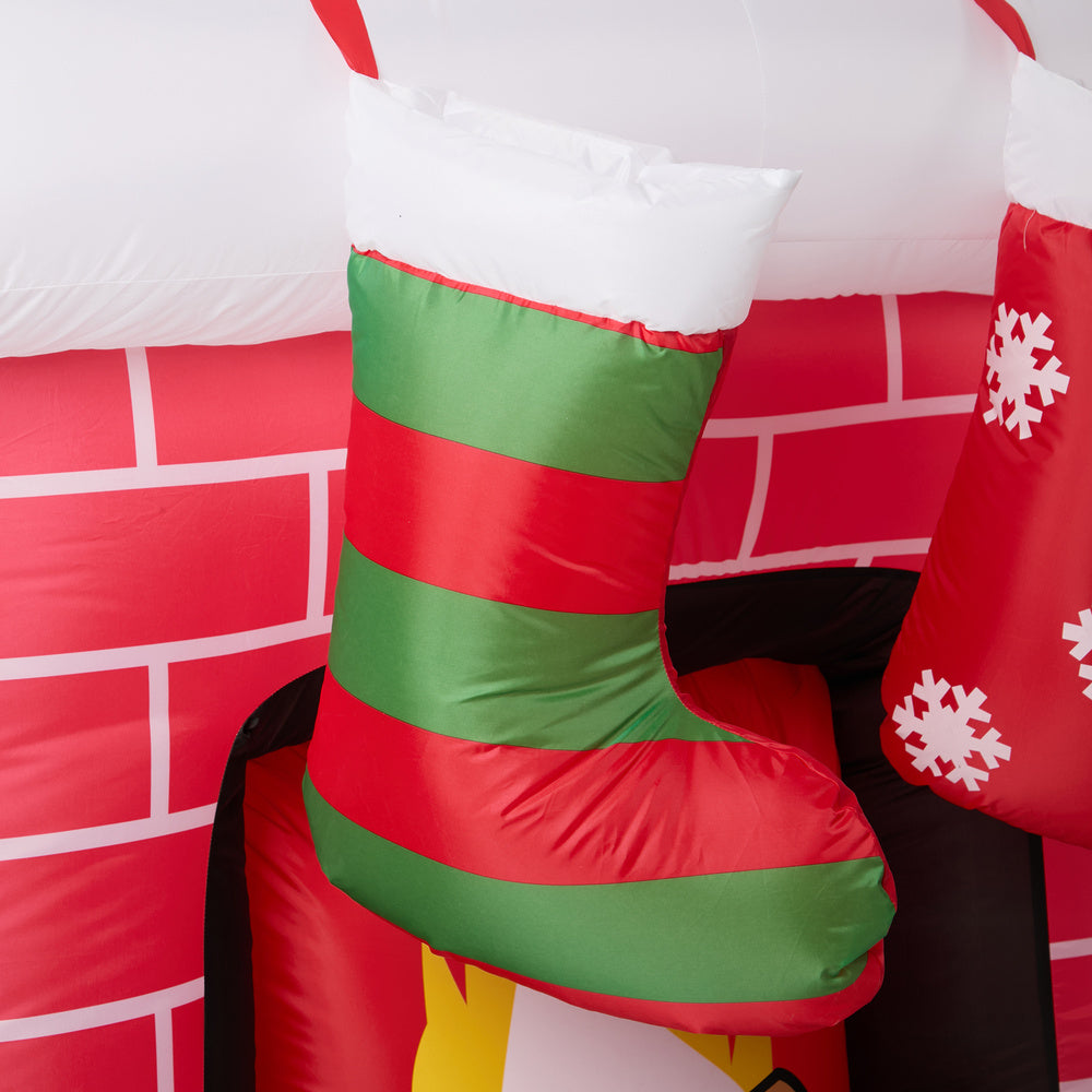 Christmas Inflatable Fireplace LED 135x78x150cm