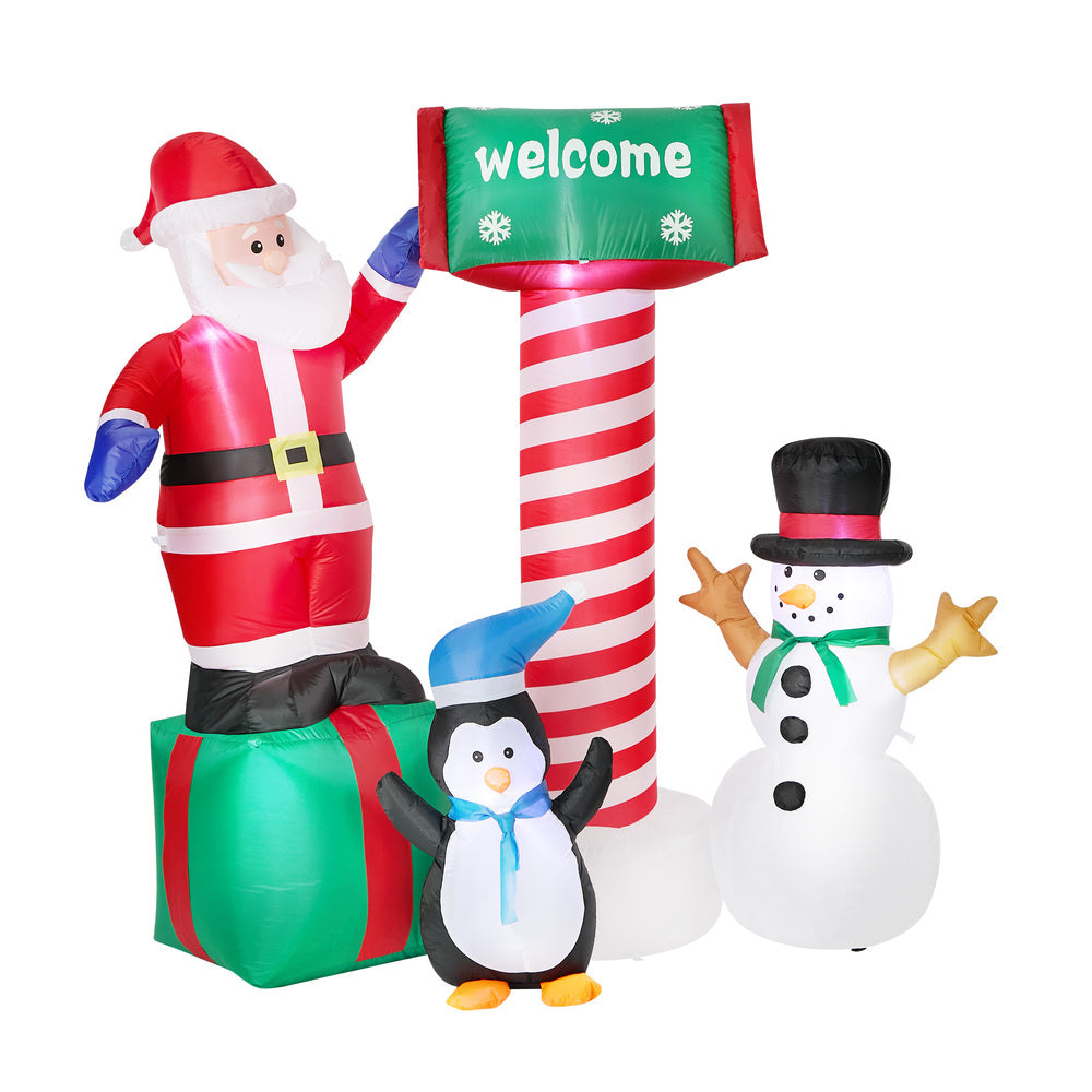 Christmas Inflatable Santa LED Light 210x87x195cm