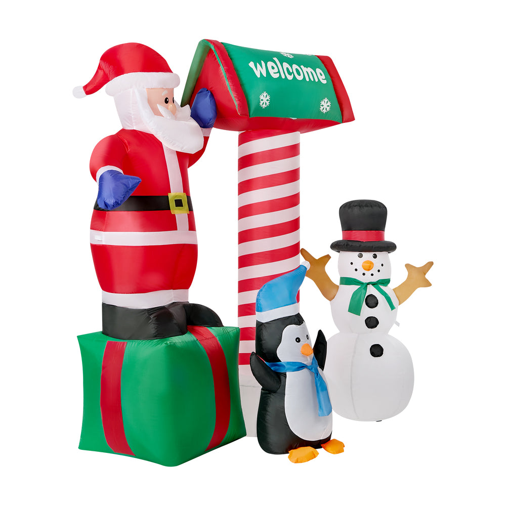 Christmas Inflatable Santa LED Light 210x87x195cm