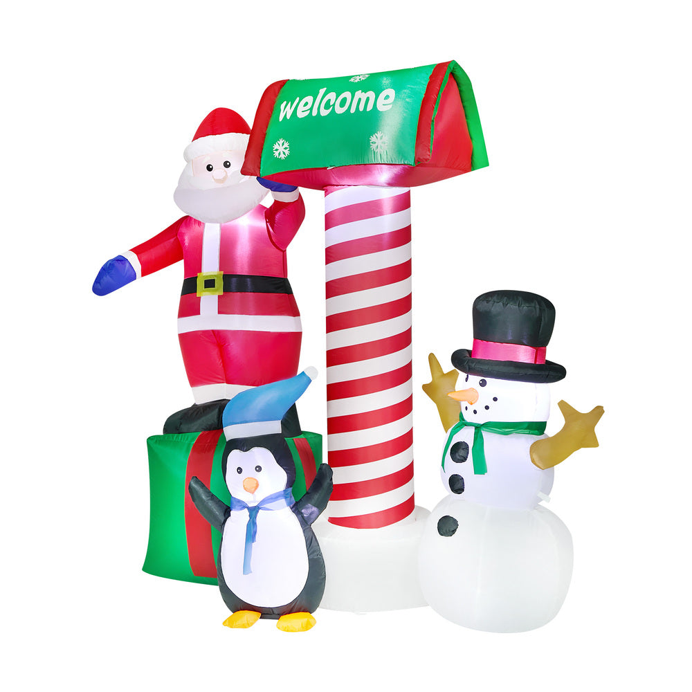Christmas Inflatable Santa LED Light 210x87x195cm