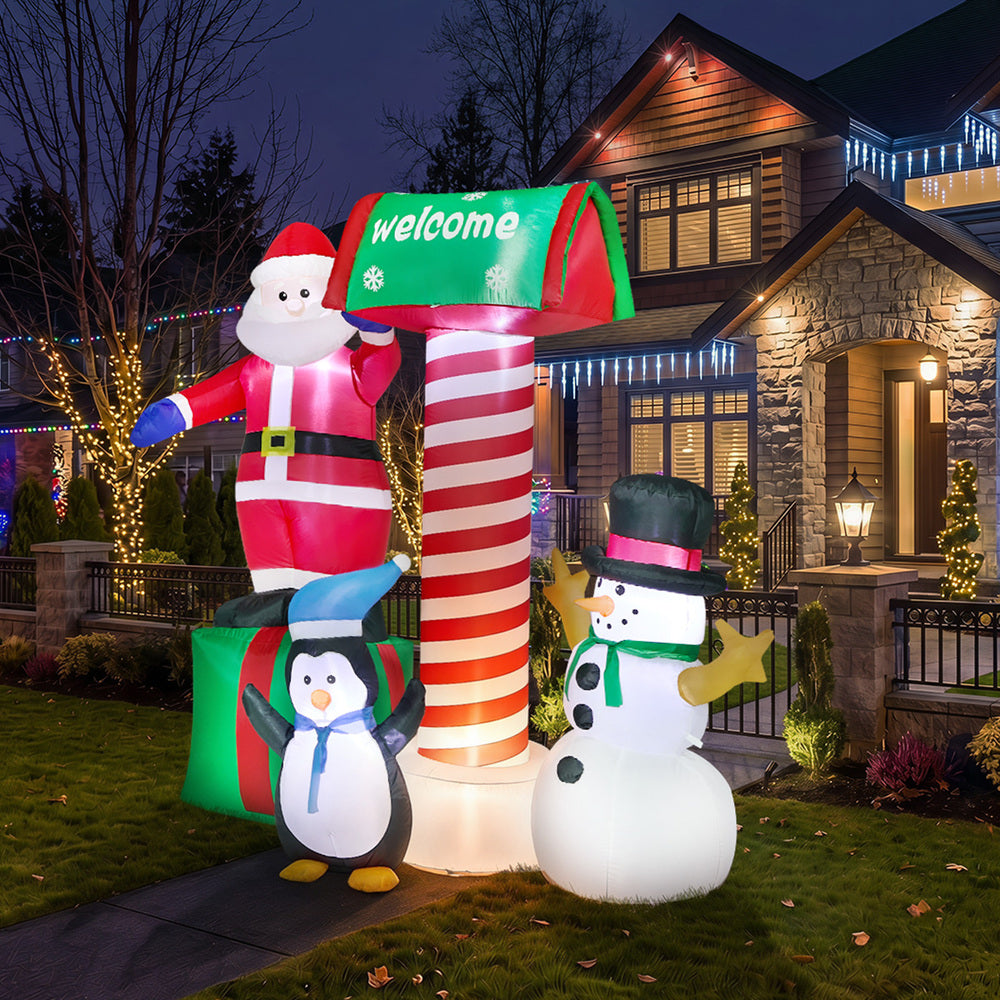 Christmas Inflatable Santa LED Light 210x87x195cm