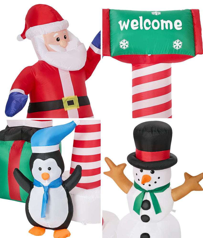 Christmas Inflatable Santa LED Light 210x87x195cm