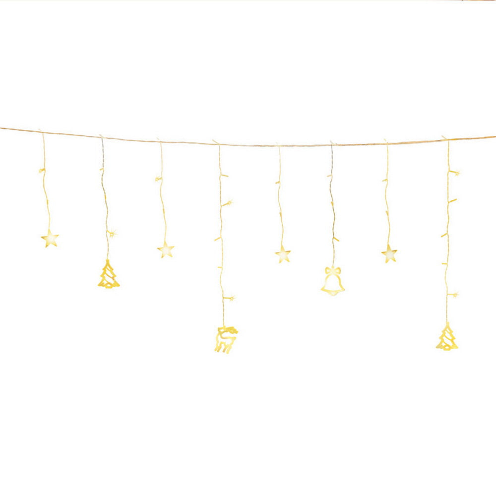 3m Warm White LED Christmas Icicle Lights | White colour