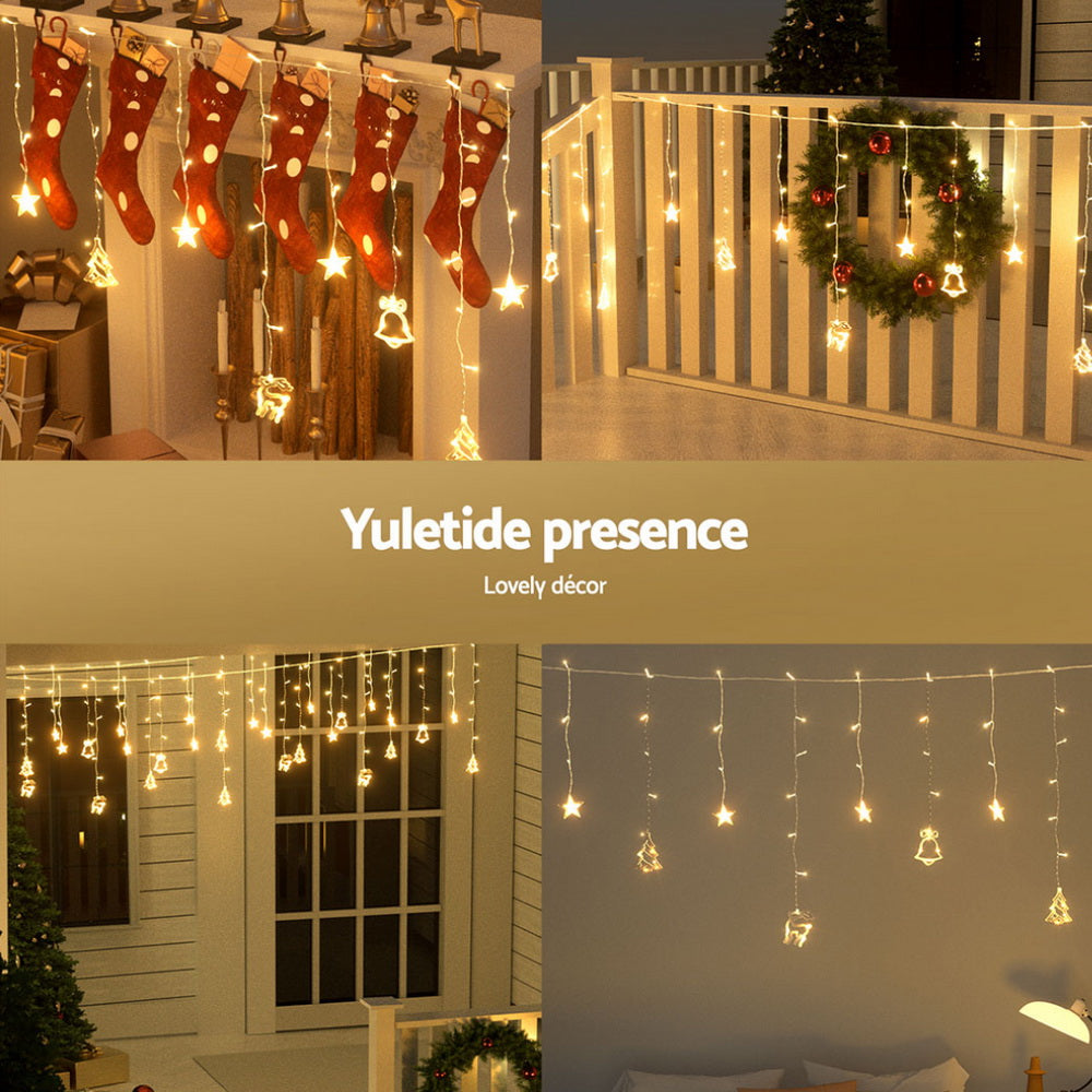 White colour - 3m Warm White LED Christmas Icicle Lights