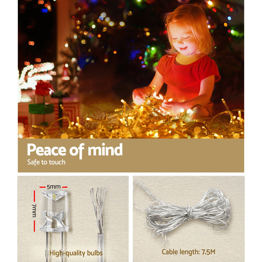 Outdoor Decorations & Lights - Illuminate the Night 12.5M 500 LED Solar Icicle Christmas Lights