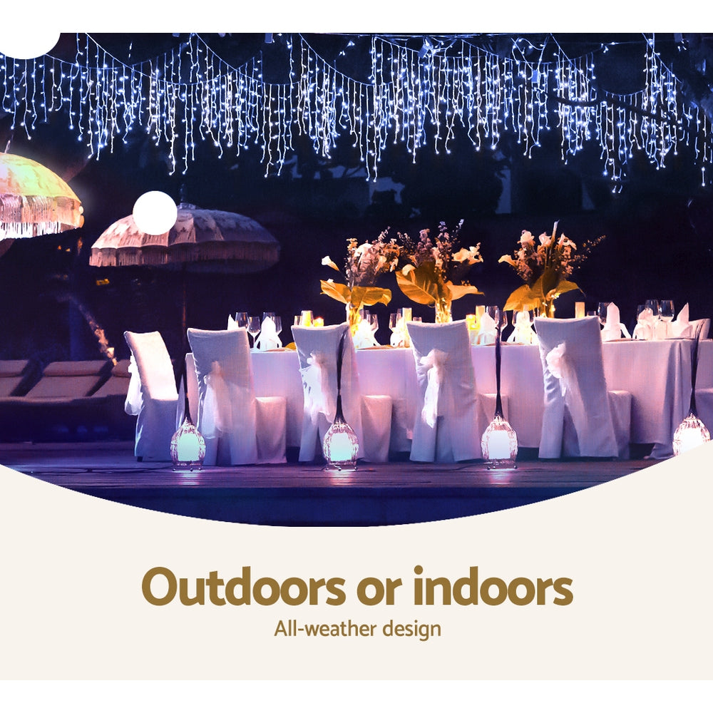 Christmas Lights 20M 800 LED Icicle Light Blue White Decorations | Outdoor Decorations & Lights