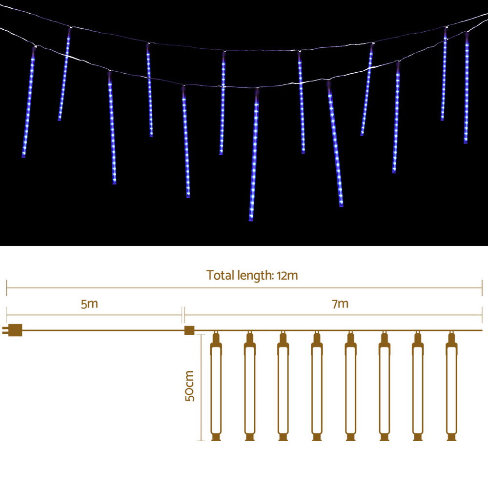 7m Meteor Shower Christmas Lights with 288 LEDs | Outdoor Decorations & Lights - photo 6