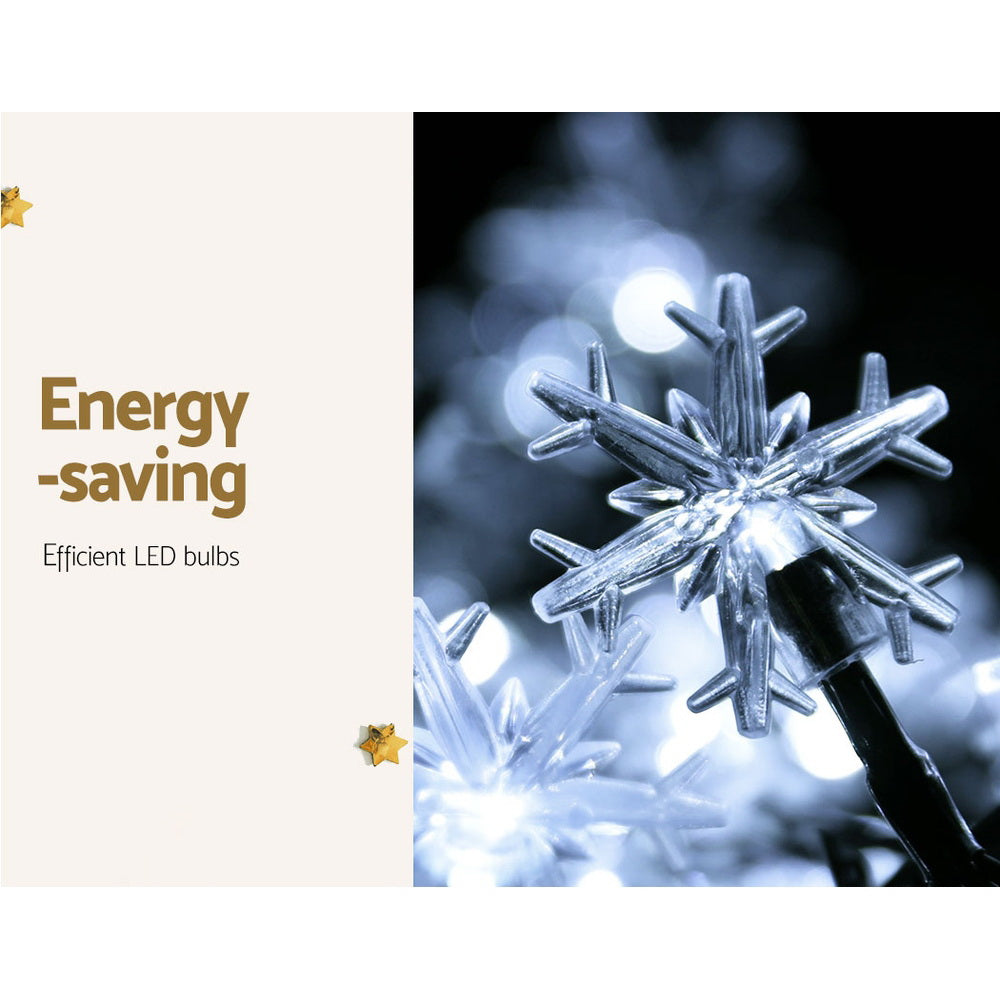 Snowy Elegance: 100 LED 10M Christmas String Lights for Winter Décor