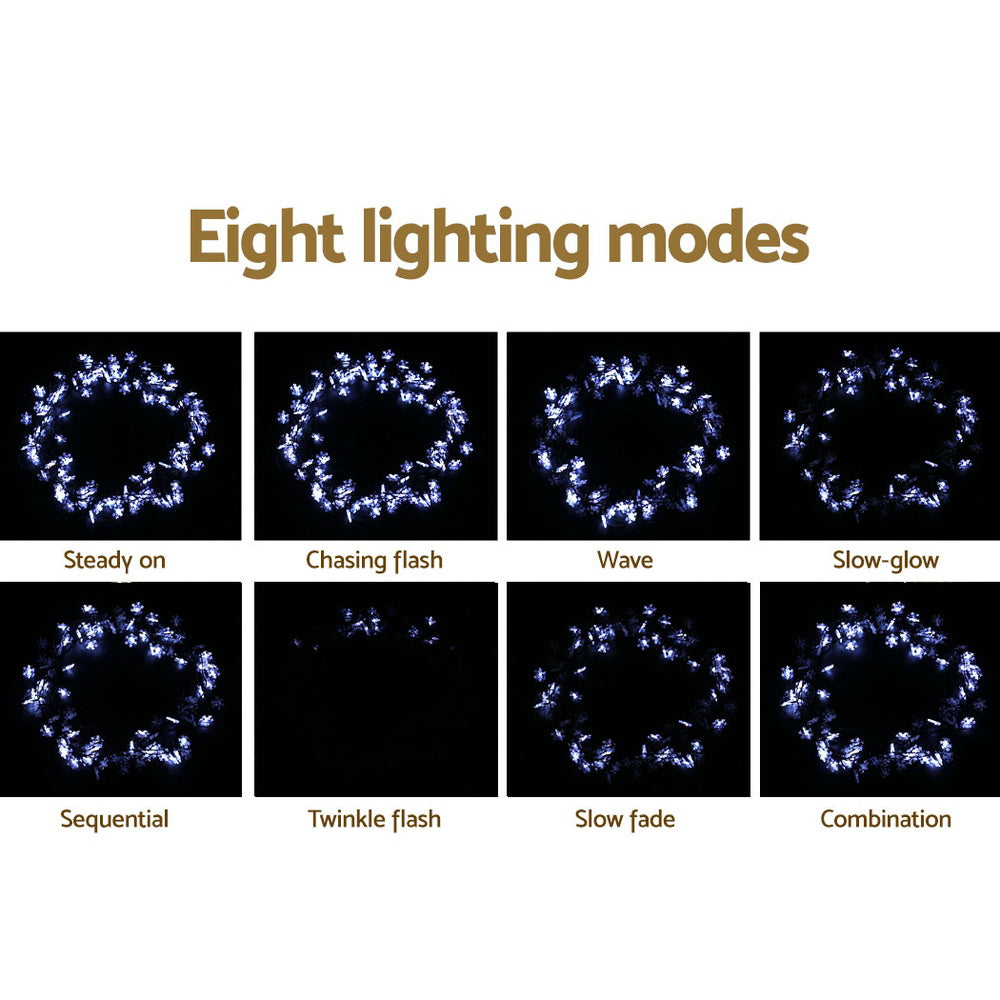 Snowy Elegance: 100 LED 10M Christmas String Lights for Winter Décor