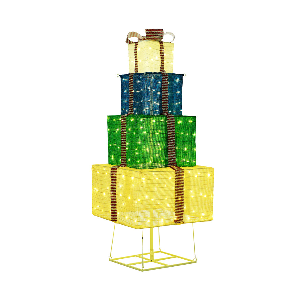 3D Christmas Light LED 142cm Gift Xmas Boxes 8 Effects