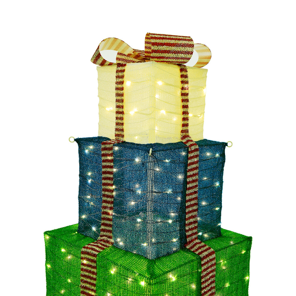 3D Christmas Light LED 142cm Gift Xmas Boxes 8 Effects