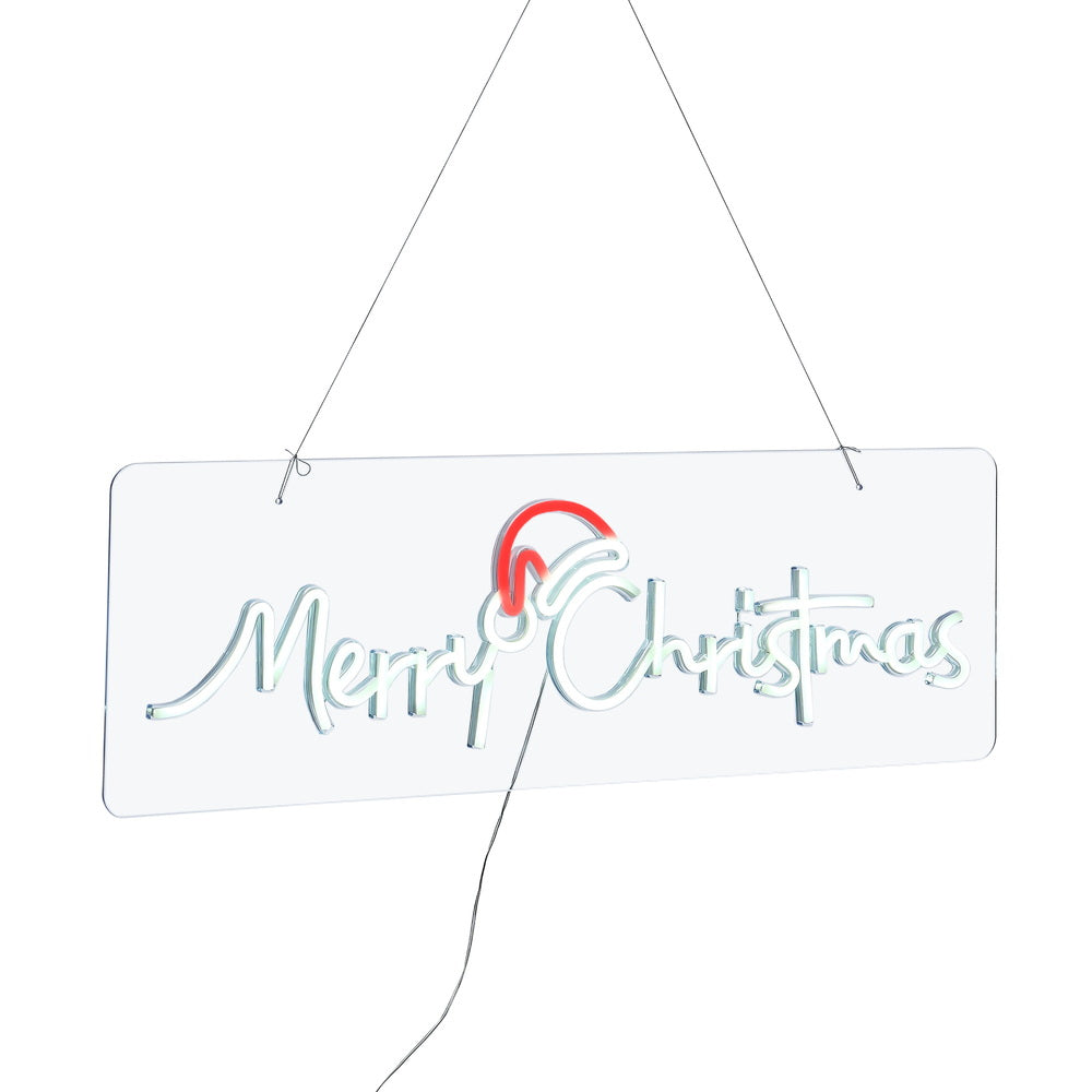 Merry Christmas Sign Light LED Motif Rope Lights 76cm