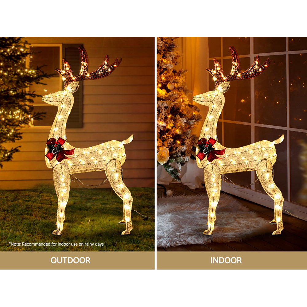 Jingle Jollys Christmas Lights Motif Led Rope Reindeer Waterproof Outdoor - Outdoor Decorations & Lights