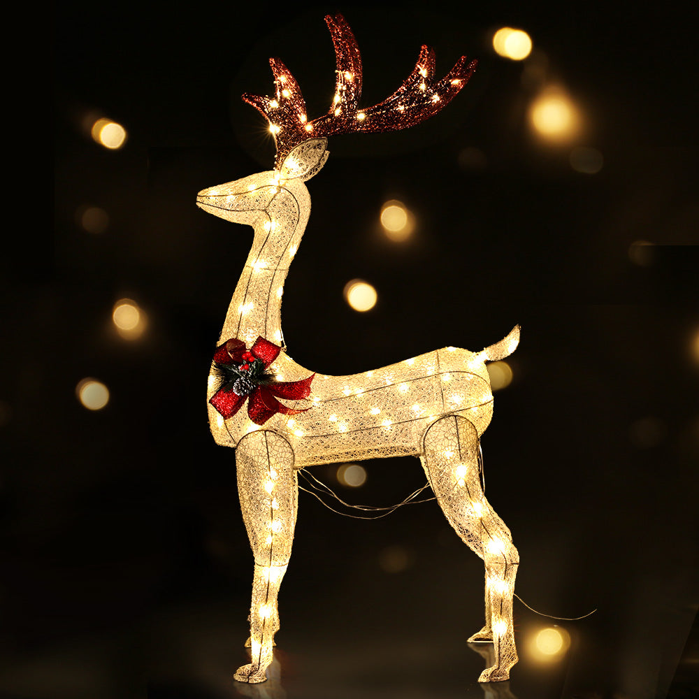 Jingle Jollys Christmas Lights Motif Led Rope Reindeer Waterproof Outdoor, Outdoor Decorations & Lights